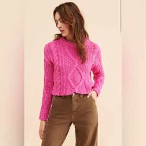 Free People Cutting Edge Cable Sweater